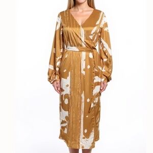 Diarrablu - Gold Suto Wrap Dress